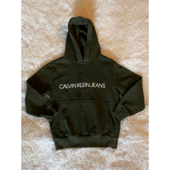 Calvin Klein Jeans Other - Calvin Klein Jeans Boys SZ S/P 8 Olive Green Hoodie